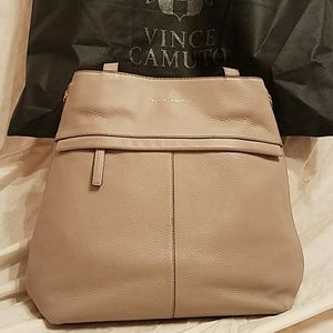 Vince Camuto Leather Grey Convertible Tote